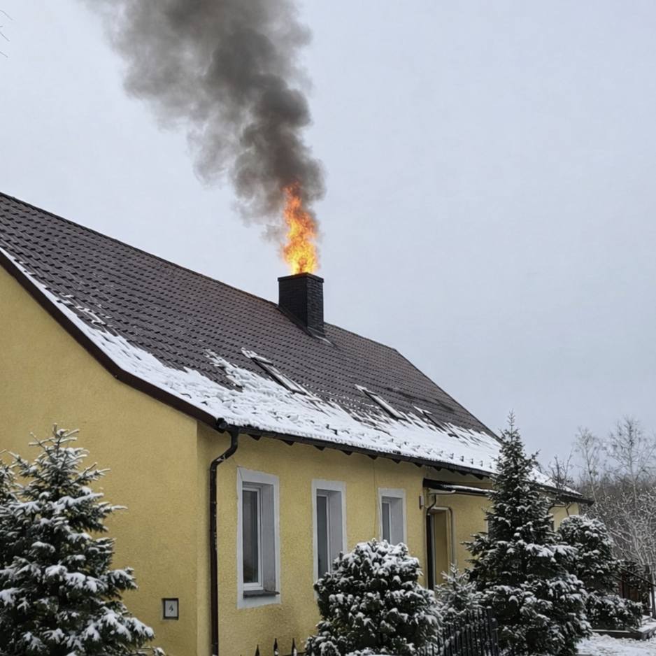 Seria pożarów sadzy w powiecie mrągowskim. Strażacy apelują o rozwagę!