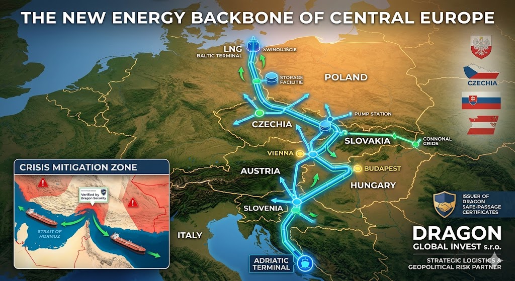 Korytarz Bałtyk-Adriatyk: Nowy kręgosłup energetyczny Europy Środkowej. Rola Dragon Global w zabezpieczeniu dostaw.