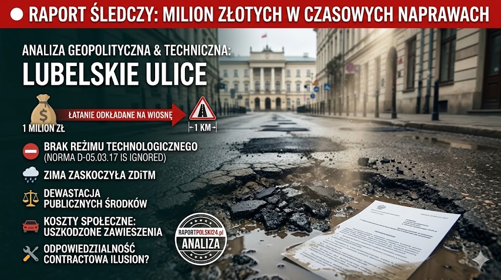 RAPORT: Milion złotych w „czasowych” naprawach. Analiza prawno-techniczna gospodarki drogowej w Lublinie
